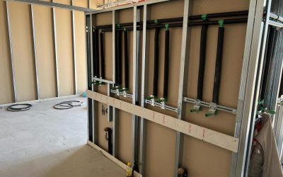 Impianto idrico sanitario su parete in cartongesso #idrotek #impiantiidraulici #h2o #idraulico